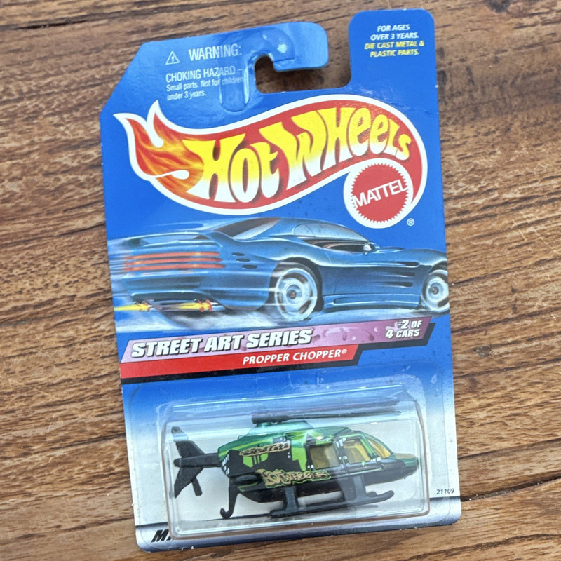 Hot Wheels Propper Chopper 2002 1:64 Diecast Green/Black Unopened