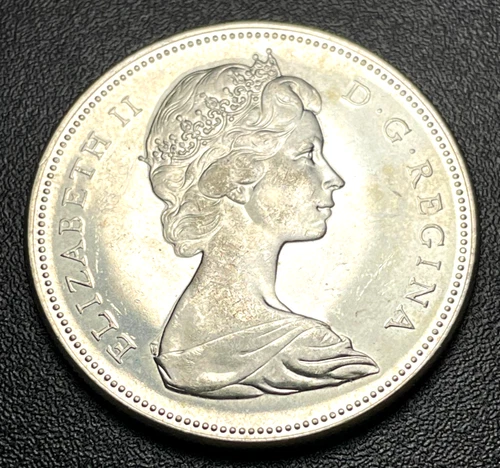 1967 SILVER COMMEMORATIVE $1  COIN OF CANADA QUEEN ELIZABETH II  ** BU