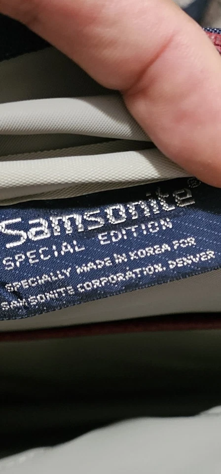 Bolsa lateral Samsonite edição especial carteiro azul vermelha - Imagem 3 de 4