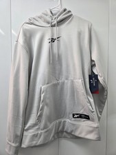 NWT Reebok Mens Regular Long Sleeve Quantum Hoodie Lt Grey Size L 8358