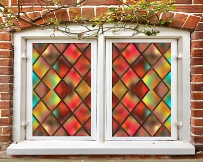 3D Color 1775NAO Window Film Print Sticker Cling Stained Glass UV Block Fa