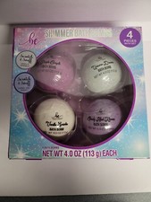 Body and Earth Shimmer Bath Bombs Set of 4 NIB