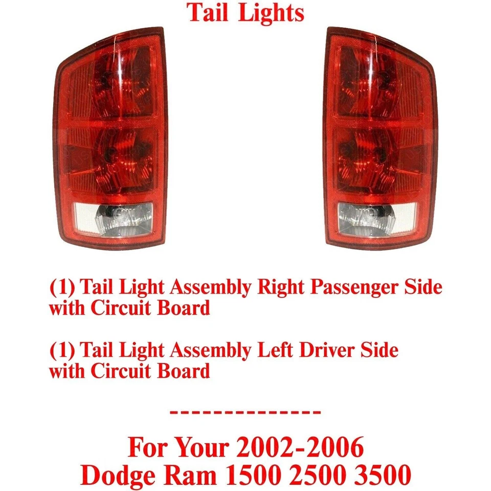 Conjunto de luces traseras lado derecho e izquierdo para Dodge Ram 1500 2500 3500 2002-2006 Foto 2 de 4