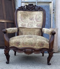 poltrona carlo x noce piemontese 