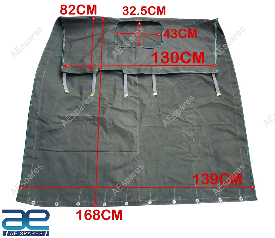 Summer Soft Top Canvas Military Green For Jeeps Willys Ford MB GPW G-503 AEs - Image 2 of 4