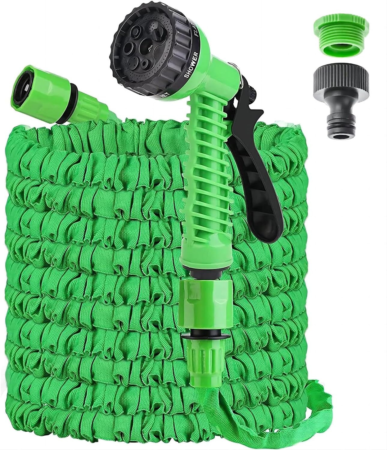 Tubo da Giardino Estensibile 15m 50 FT, con 7 Funzioni per Lavaggio auto, Giardi