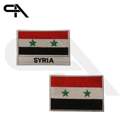 Syria Flag iron on Embroidered Sew on Patch For Clothes 9x6cm | eBay ...