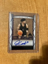 2022-23 Leaf Trinity - Jalen Cook - Blue Clear ARC Auto #d 15/30