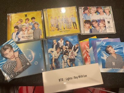 Official BTS cd/dvd Lights/Boy with Luv set, JPFC POB photocard and photo