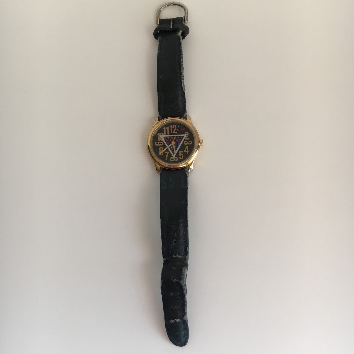 Vintage Guess Watch UNTESTED Logo 1992 Patriotic Stars  display picture 1