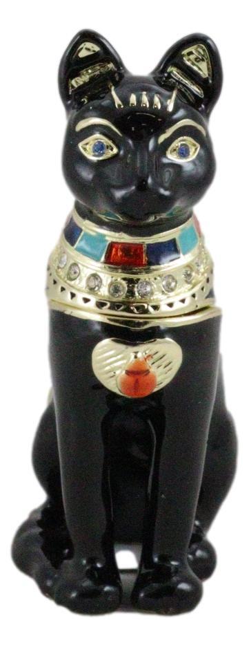 Ancient Egyptian Bastet Cat Goddess Pewter Austrian Crystals