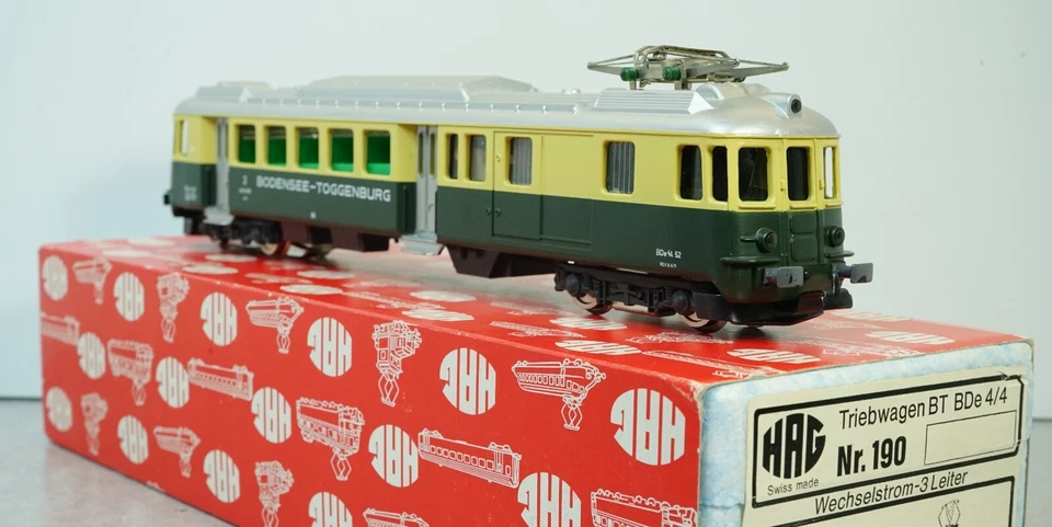 HAG 190 Swiss Bodensee & Toggenburg BDe 4/4 Railcar C-7 Exc HO Scale 3 Rail AC - Image 2 of 4