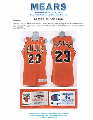 Michael Jordan 1995-96 Game Worn Chicago Bulls Jersey LOA A5 5/5