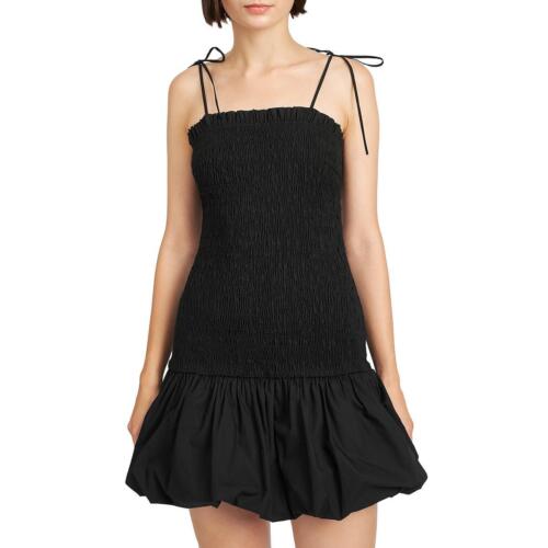 En Saison Womens Black Smocked bubble Hem Summer Mini Dress M BHFO 7371