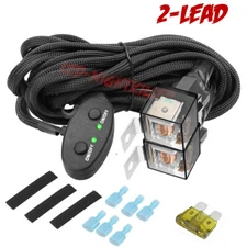 Dual Switch Relay Heavy Duty Wiring Harness Kit 2-WAY For LED Work Light Bar 12V