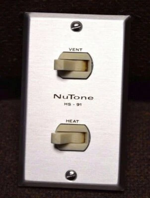 NuTone HEAT VENT Electrical TOGGLE Duplex SWITCH Ships Super Fast NEW HS-91S