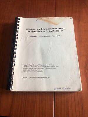 Databases And Transaction Processing An Application- Orientation Approach 