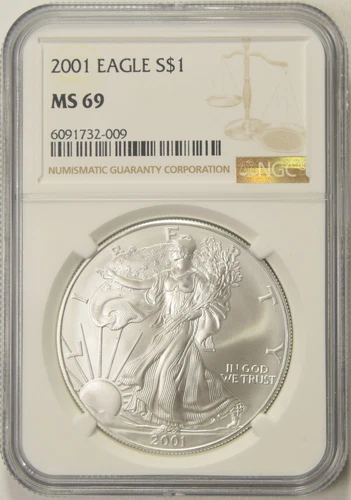 2001 Silver Eagle NGC MS-69 #32-009