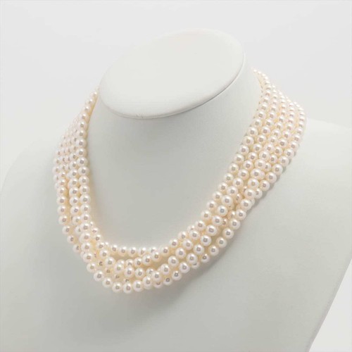Torsade Necklace 925x Pearl 5 hooks | eBay