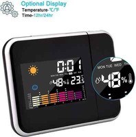 Smart Alarm Clock Digital LED Projector Temperature Time Projection LCD UK