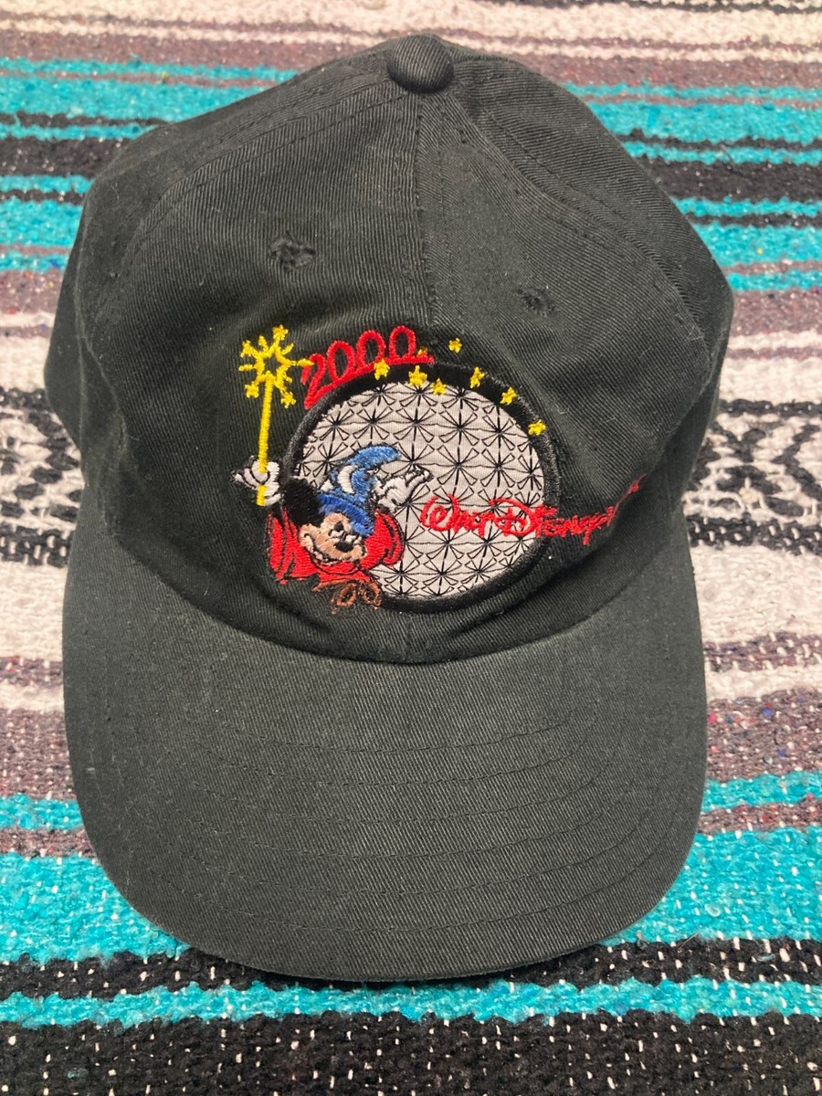 Walt Disney Hat Year 2000 Mickey Mouse Adjustable Strap Black