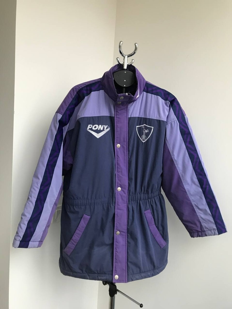 t*y様 90s 京都パープルサンガプーマ製ナイロンブルゾンジャケットサッカーJ TOTTENHAM HOTSPUR 1995 1997 FOOTBALL SOCCER JACKET PUFFER PONY