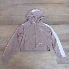 Victoria's Secret VS Women s Pink Zip Up Hoodie Jacket Sweatshirt Beige XS