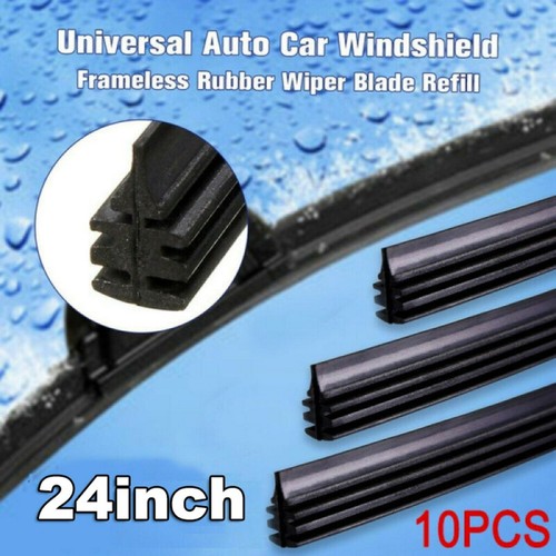 10PCS Frameless Car Bus Rubber Universal Windshield Wiper Blade Refill 24 inch - Picture 3 of 8