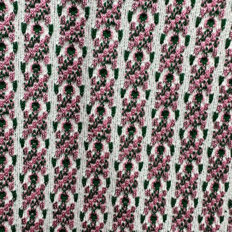 60s 70s Bodysuit VTG Size M Zip All Over Floral Turtleneck L/S Leotard Shirt - Image 3 of 4