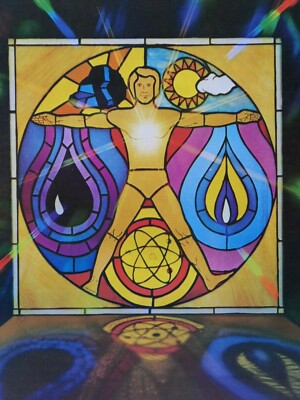1978 Conoco Oil Stained Glass Mankind Needs Energy Original Print Ad 8.5 x 11''