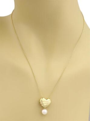 Y*U様 Tiffany & Co. GOLD ハート型チャーム　ペンダントトッ Tiffany & Co. Heart Pendant 18k Yellow Gold Pearl Cupid's Arrow