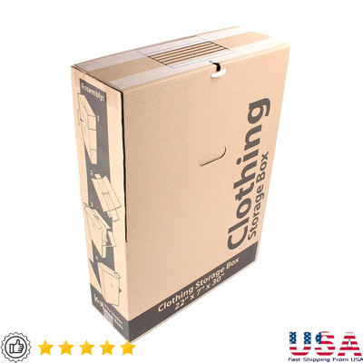 Clothing Storage Box 100% Recycled Moving Container 6 Pack W/ Carry Handles New