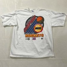Vintage Houston Rockets 1994 Midwest Division Champions Tee MADE IN USA Size XL