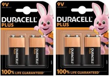 4 Pack Duracell Plus 9V Batteries ? Ideal for Smoke Alarms & Security Devices