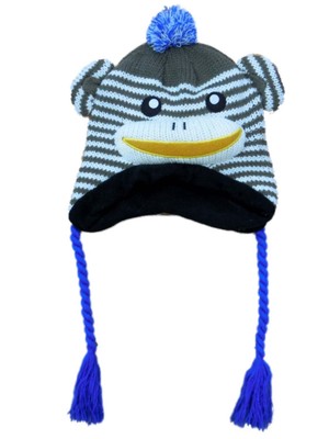 Aquarius Boys Brown Monkey Critter Style Peruvian Hat