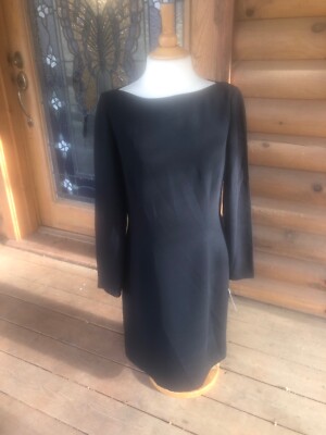 LIZ CLAIBORNE 10 Black Long Sleeve Little Black Dress Modest Boat Neck Career | eBay LIZ CLAIBORNE 10 Black Long Sleeve Little Black Dress Modest Boat Neck Career | eBay