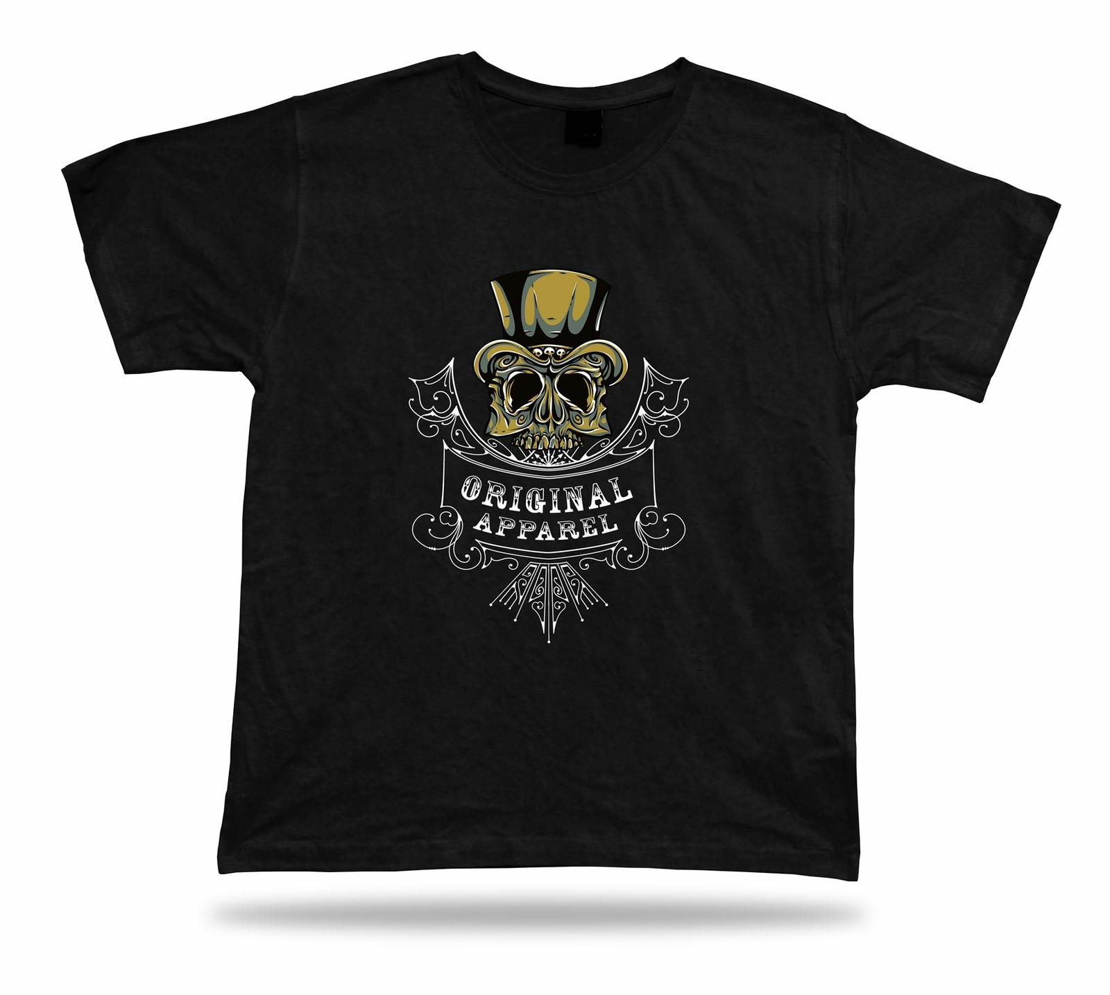 Modern Magician Hat Skeleton Skull Vector Graphic T-Shirt