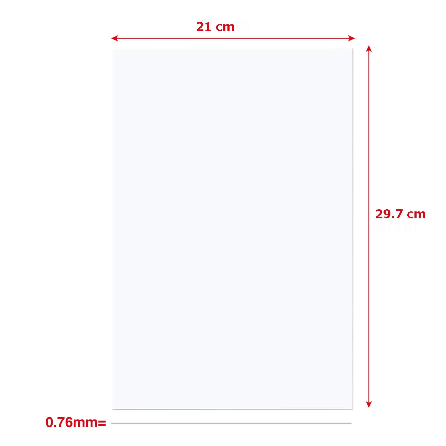 Magx Magnetic Sheets White A4 (5 Pcs), Vinyl Magnet Sheets, Flexible ...