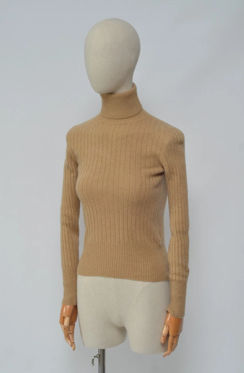 Beige cashmere hotsell turtleneck sweater