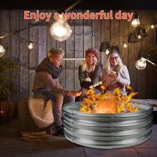 36-inch round galvanized fire pit ring - coll...