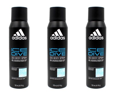 adidas Ice Dive Deo Body Spray Deo Spray , 3x150ml EAN3616303440800