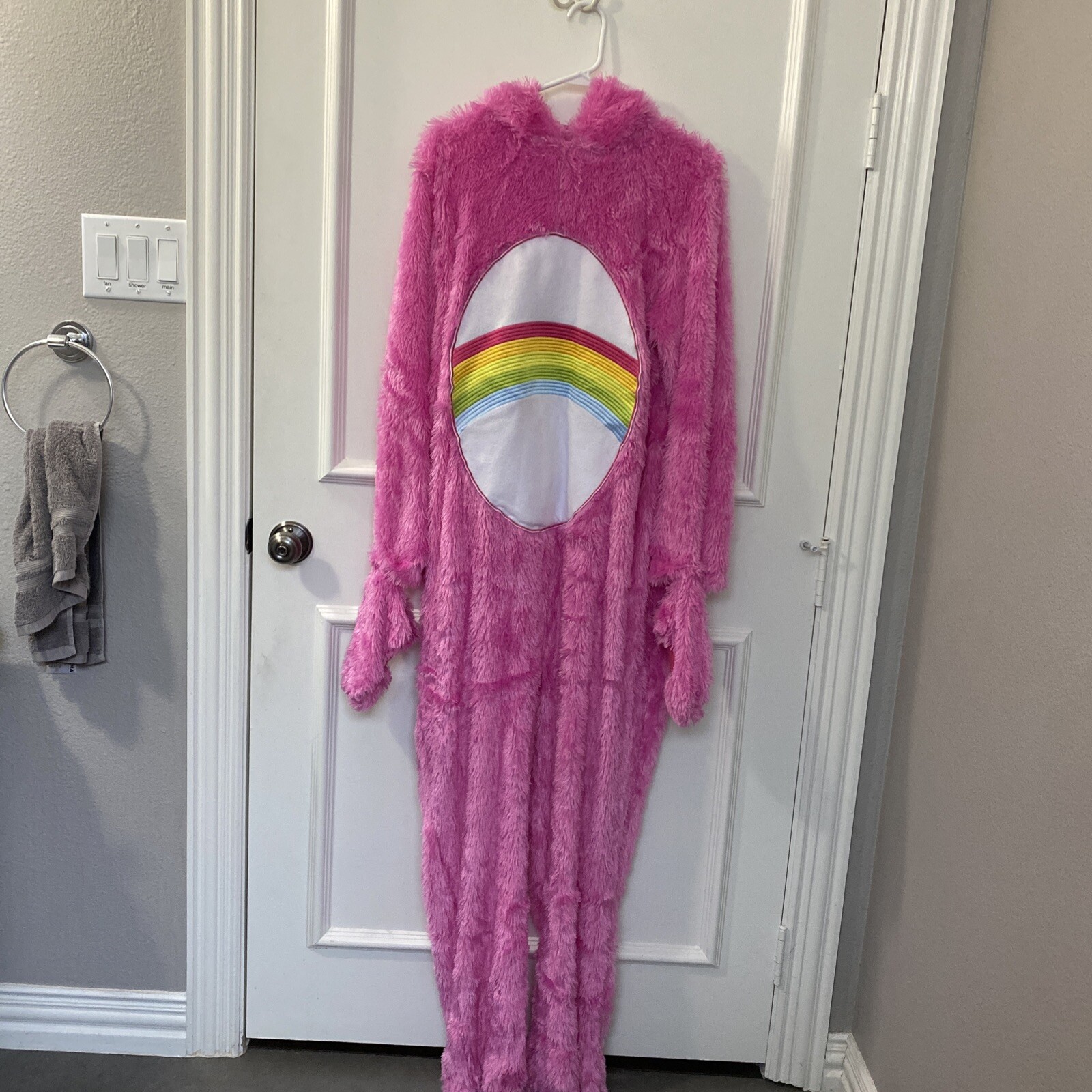 EUC Care Bears Adult Classic Pink CHEER BEAR Hallowee… Gem