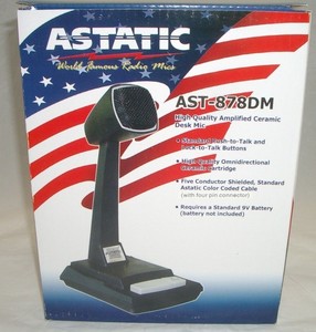 Astatic Ast878dm Cb Ham Radio Power Amplified Ceramic Desk Desktop