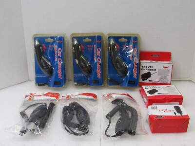 Lot Of 9 Vintage Cell Phone Wall / Car Chargers Motorola Samsung LG Sony Others