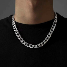 Men  s Silver  Gold Rope Chain Necklace 20 Inch Stainless Steel Hip Hop Jewelry