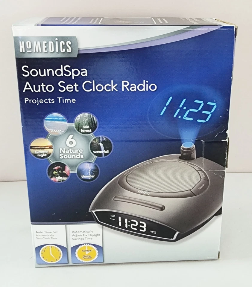 Homedics SS-4510 Soundspa Sounds Autoset Clock Projects Time - Image 3 of 4