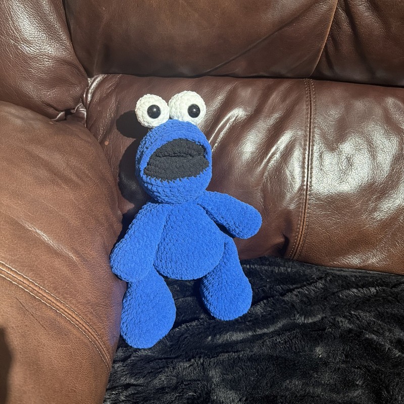 Crochet Cookie Monster Handmade Amigrumi New Great Gift Sesame Street Handmade