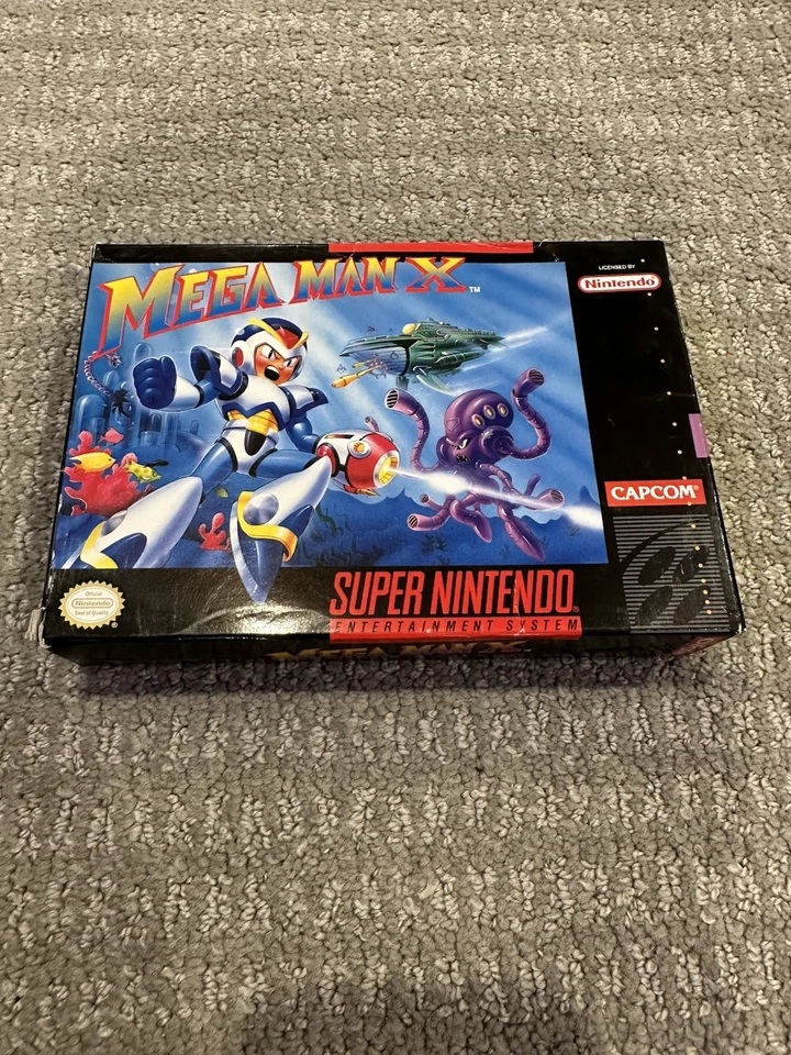 Mega Man X Super Nintendo SNES 1994, CIB, MINT, Tested & Working--RARE - Image 2 of 4