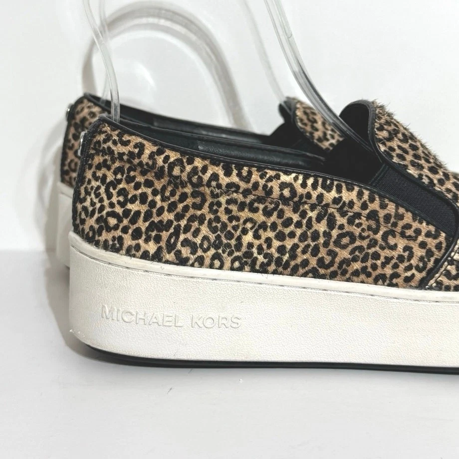 Zapatilla deportiva sin cordones Michael Kors para mujer Trent con estampado animal pelo de becerro talla 7,5 Foto 2 de 4