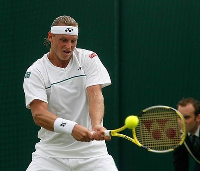David Nalbandian of Argentina v Wesley Moodie of South Africa duri- Old Photo
